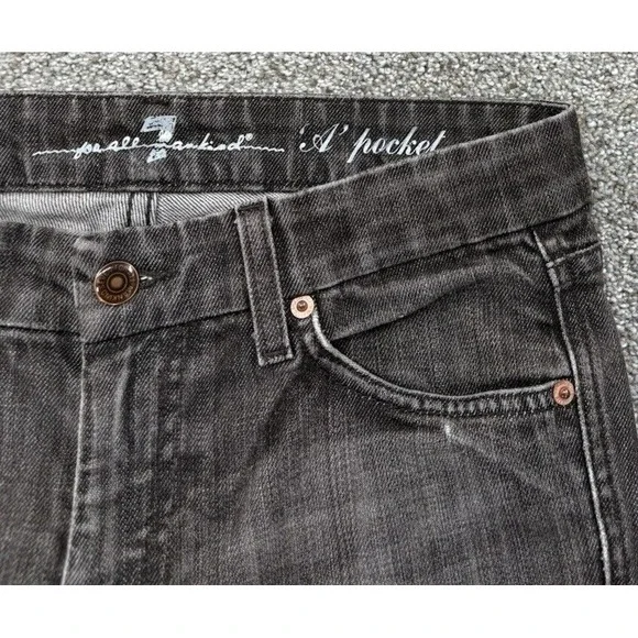 7 for All Mankind 'A' Pocket Jeans Womens‎ 28 Brown Flared Stretch Boho Festival - Picture 7 of 14